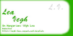 lea vegh business card