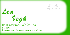 lea vegh business card